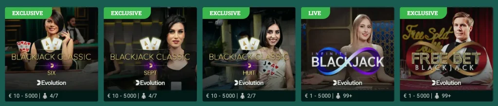 Cresus Casino Blackjack